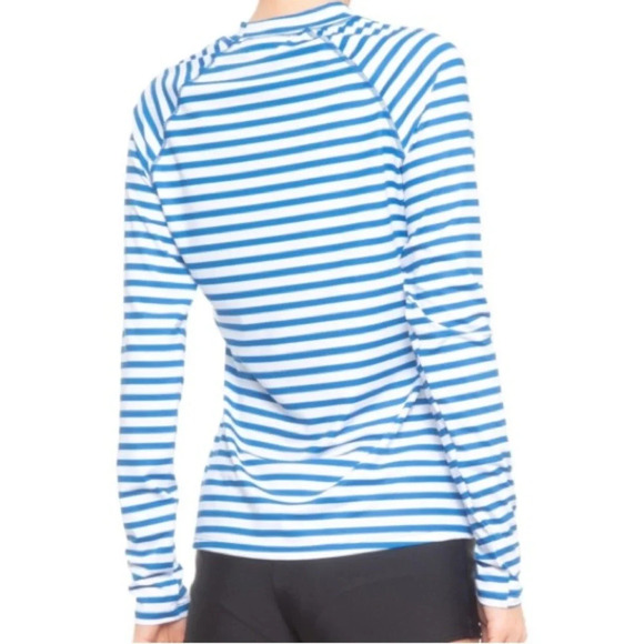 NWT CABANA LIFE Road Map RashGuard  UPF 50+ Stripped Blue Top XL - Picture 9 of 9